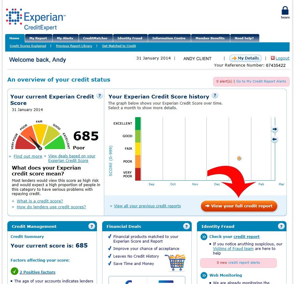 experian credit score free trial